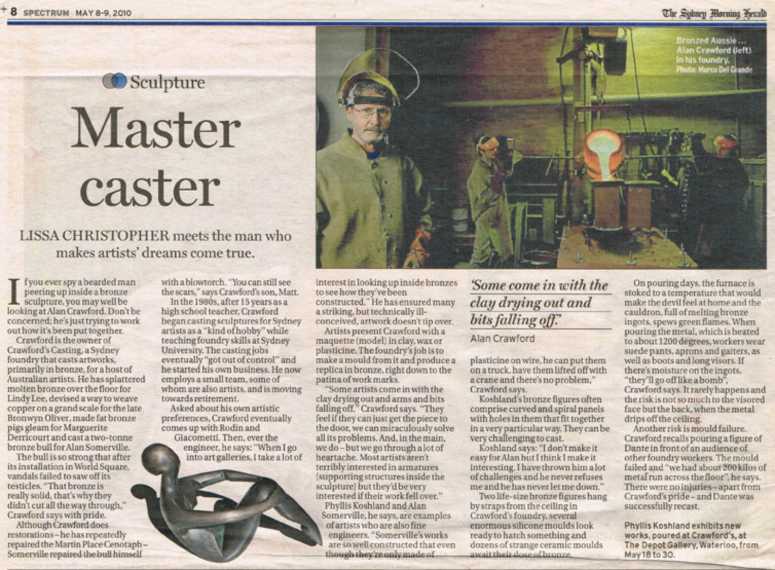 Sydney Morning Herald Spectrum, May 2010