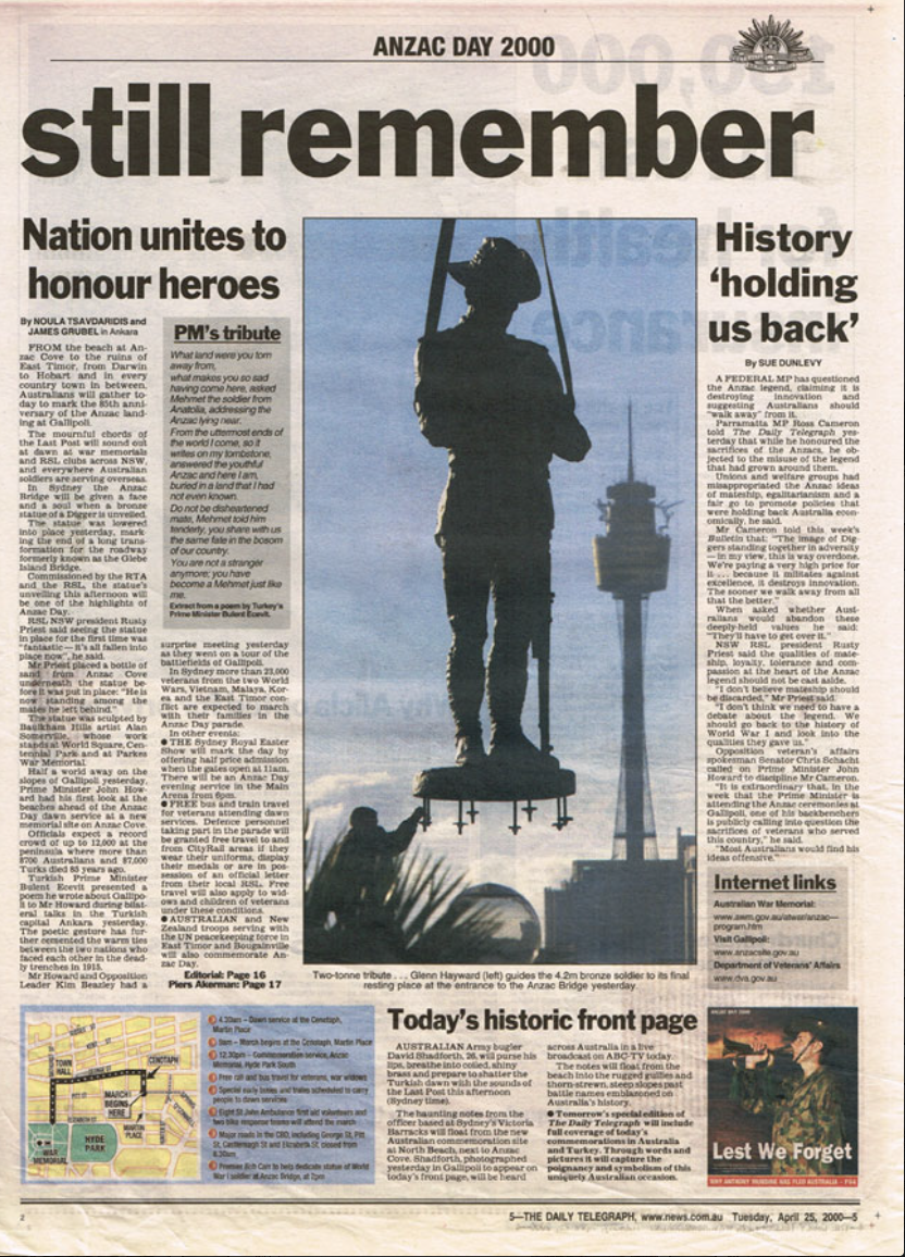 Daily Telegraph, 25 April 2000