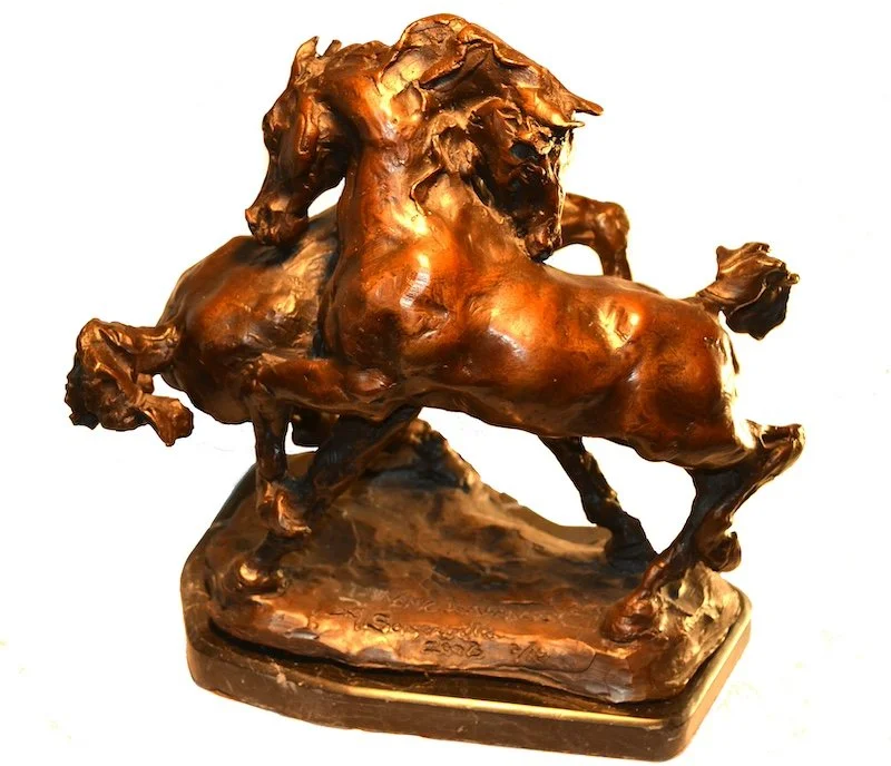Dynamic Balance Bronze Sculpture by master artist Alan Somerville