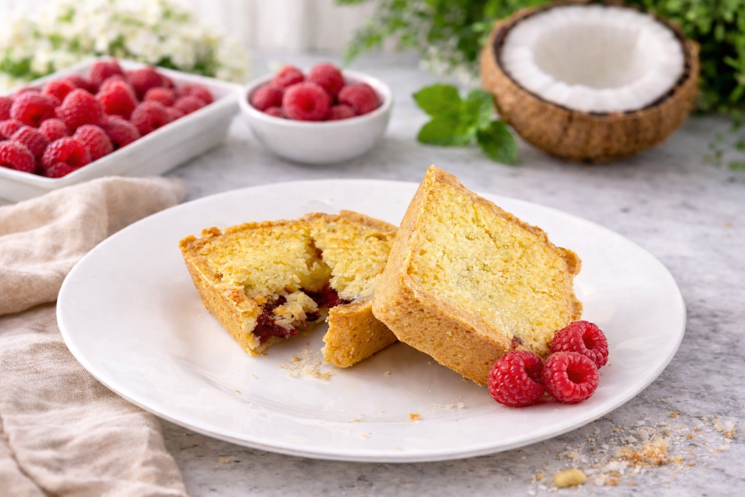 Raspberry Coconut Tart