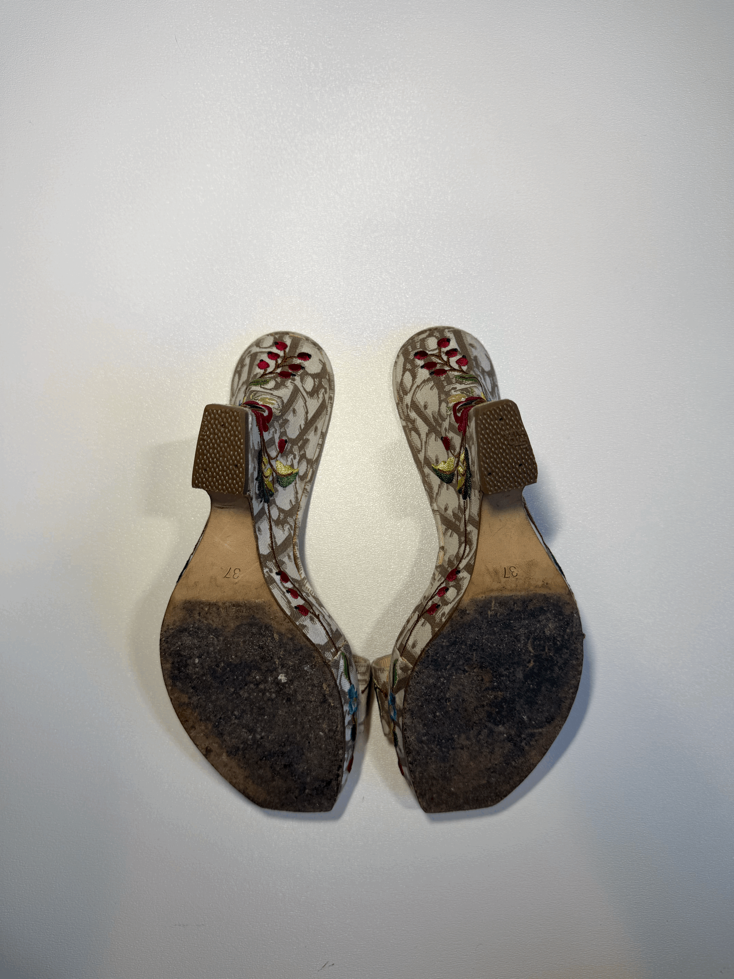 VINTAGE DIOR FLORAL WEDGES, image 4