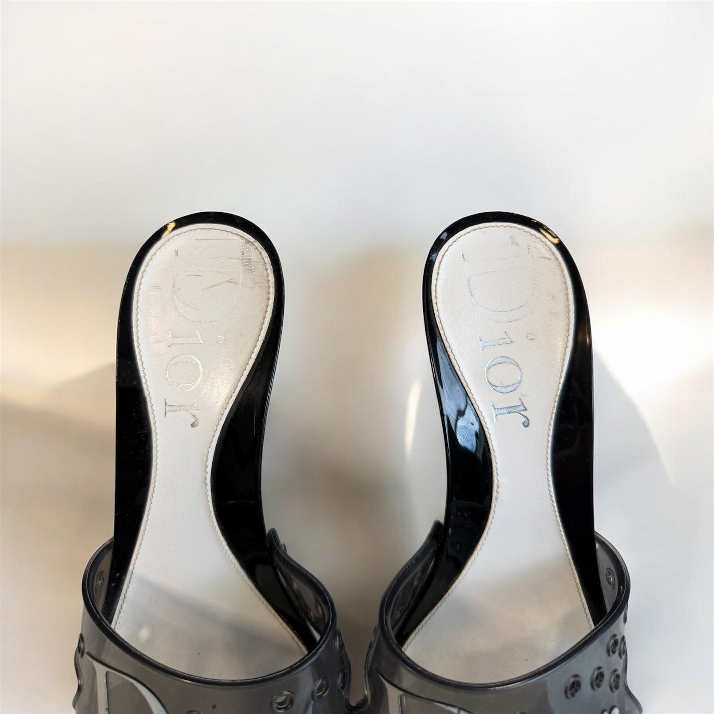 VINTAGE DIOR JELLY MULES, image 5