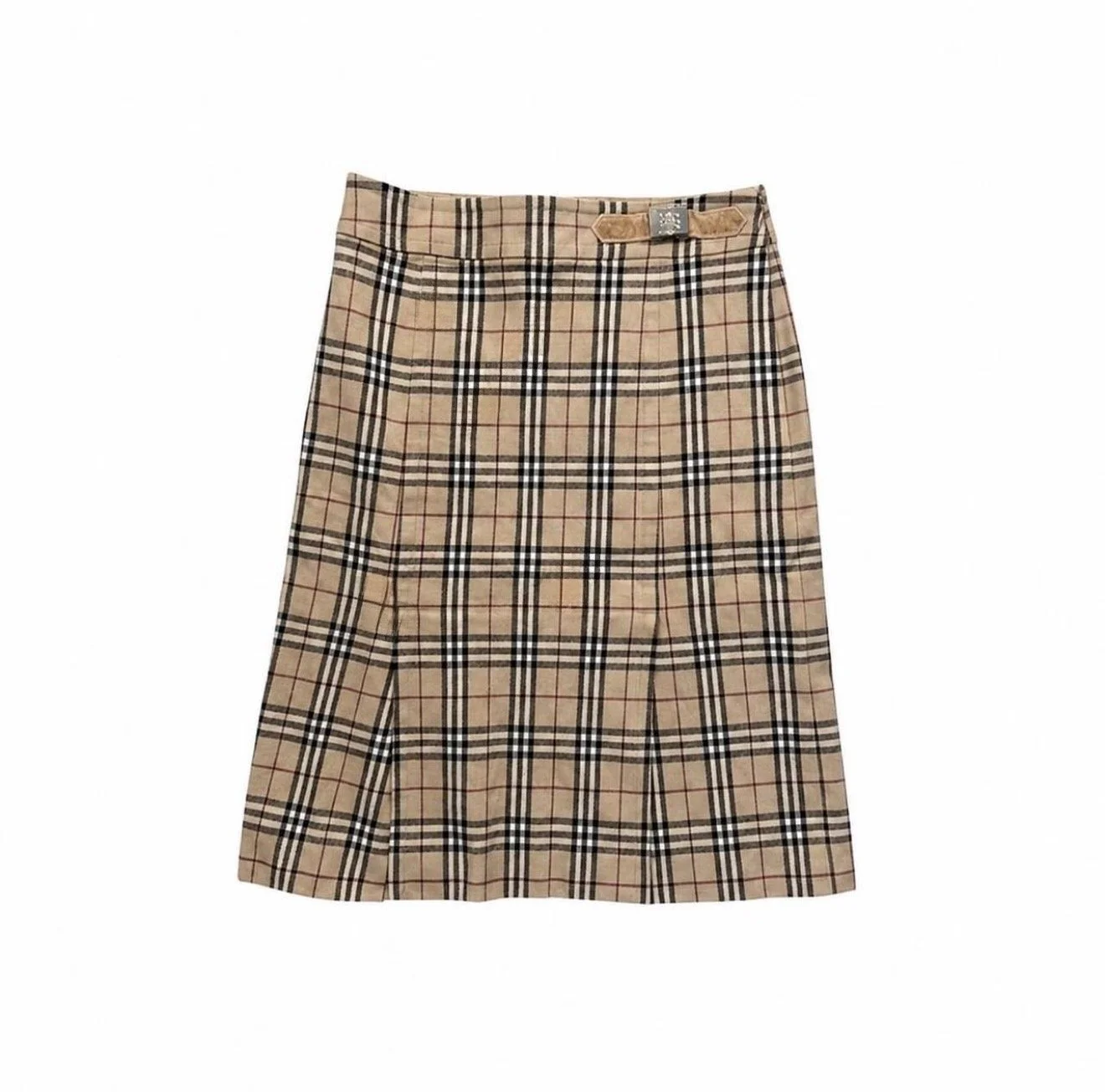Full view of vintage Burberry blue label skirt