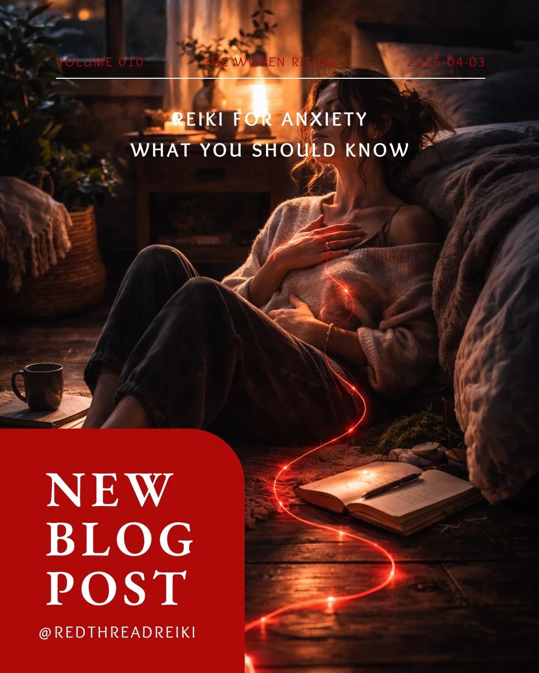 The Woven Ritual
Volume X: Reiki for Anxiety &mdash; What You Should Know
.
A gentle exhale.
Understanding how Reiki supports the nervous system in moments of overwhelm.
.
https://www.redthreadreiki.ca/blog/reiki-for-anxiety-what-you-should-know
.
#r