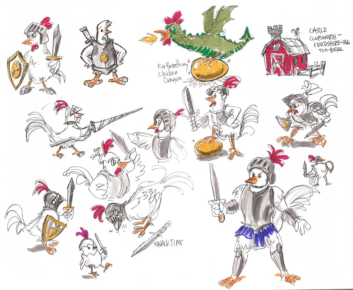 Knights of the Golden Egg concepts done for Gold Coin Studios.