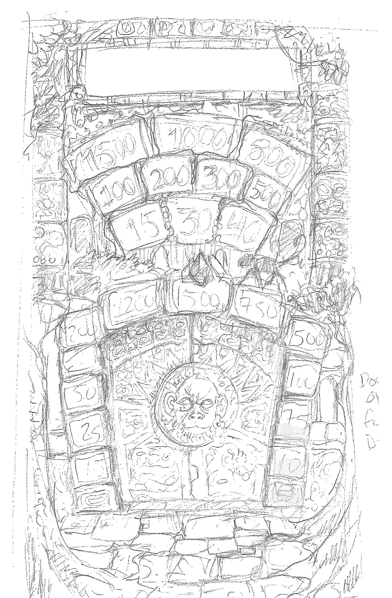 Temple of Treasures
One of my original sketches from the first team meeting.