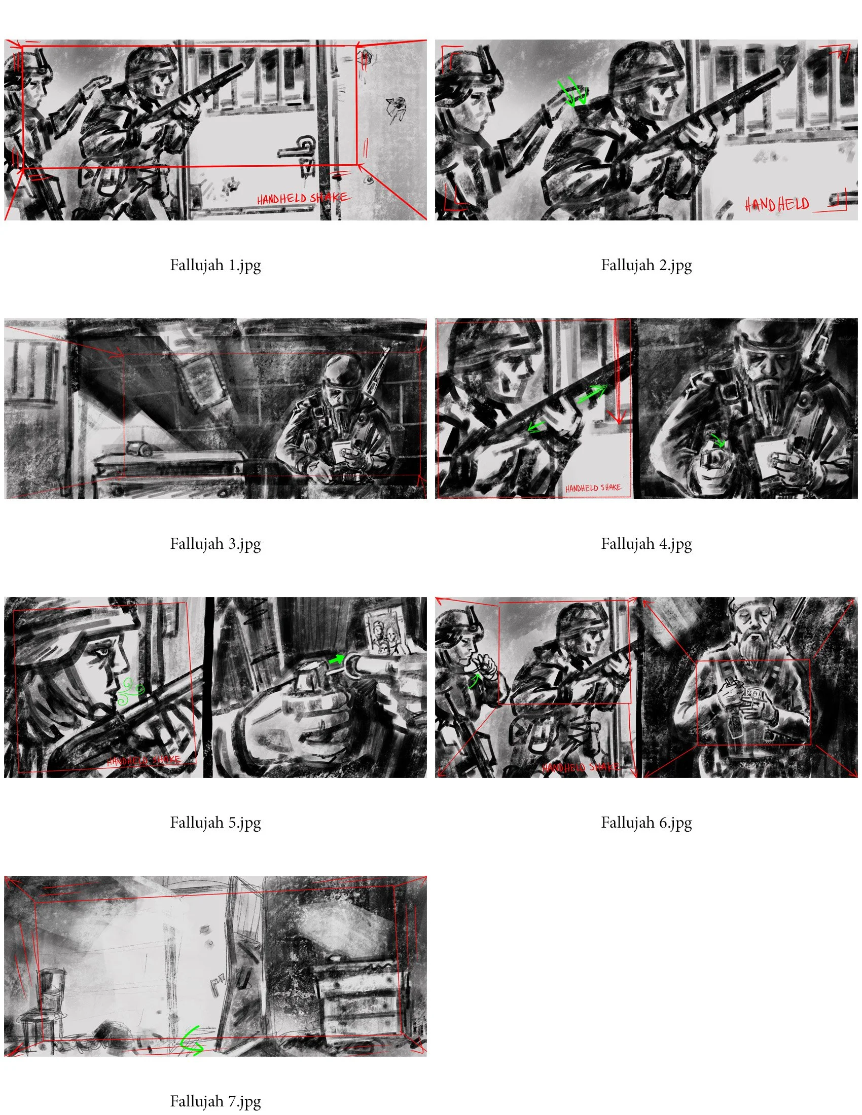 Battle of Fallujah Storyboards