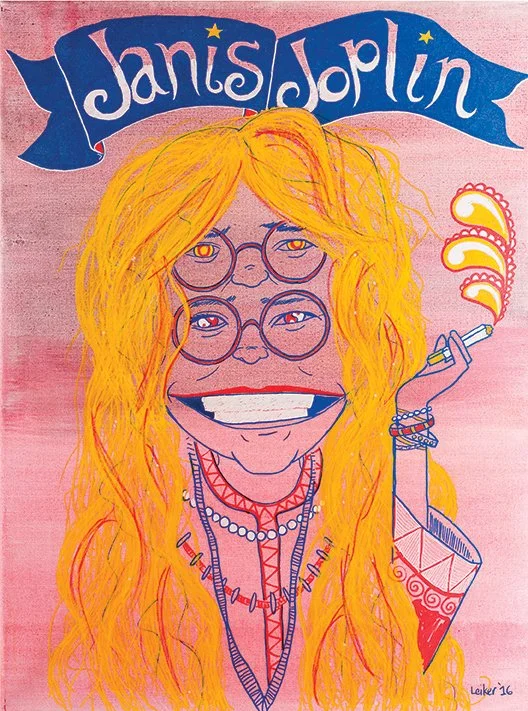 Janis Joplin
18"x24" Acrylic paint pens and acrylic on Canvas. Prints Available.
SOLD