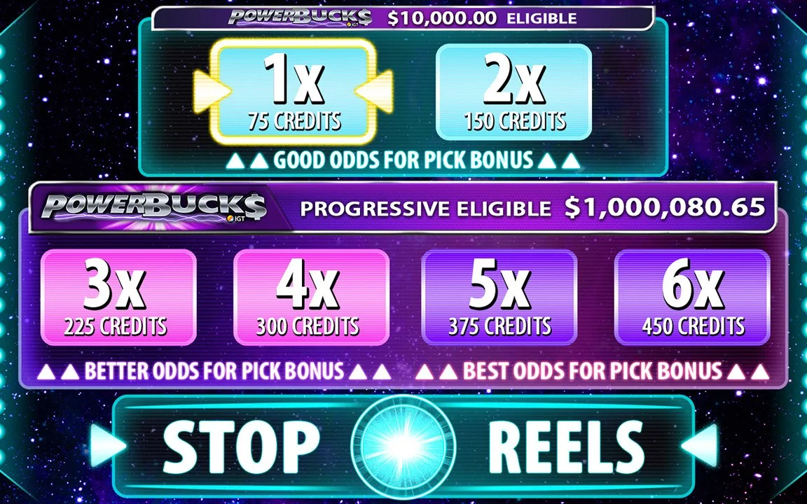 Cosmic Riches
Player screen layout