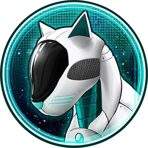 Cosmic Riches
Robot cat symbol paint up