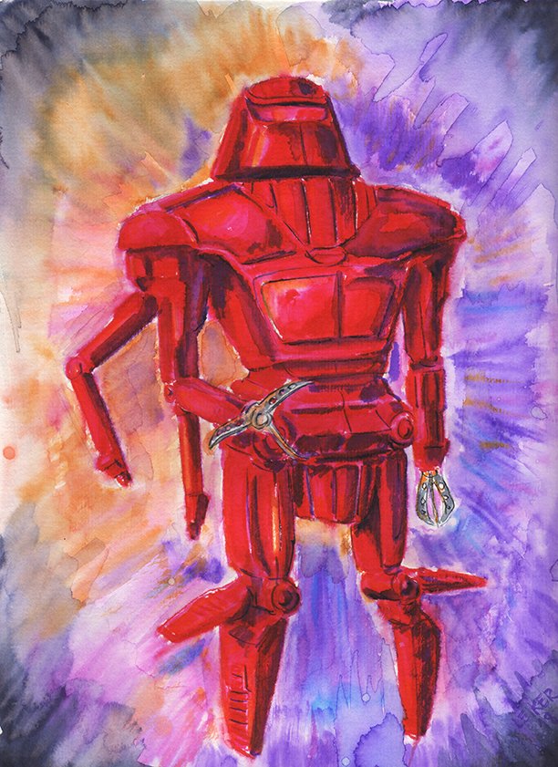 The Evil Maximillan from Disney's "The Black Hole" Watercolor on 8x11 paper