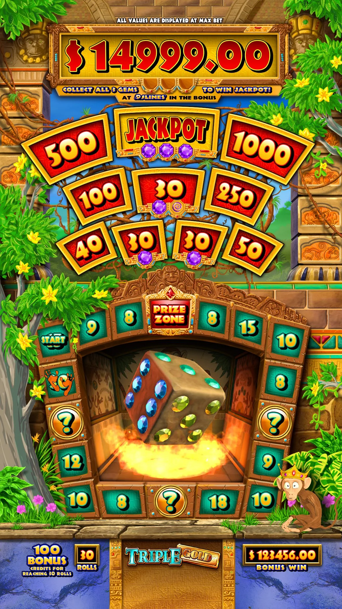 Temple of Treasures
Game screen design and painting in Photoshop with 3D elements from the 3D team.