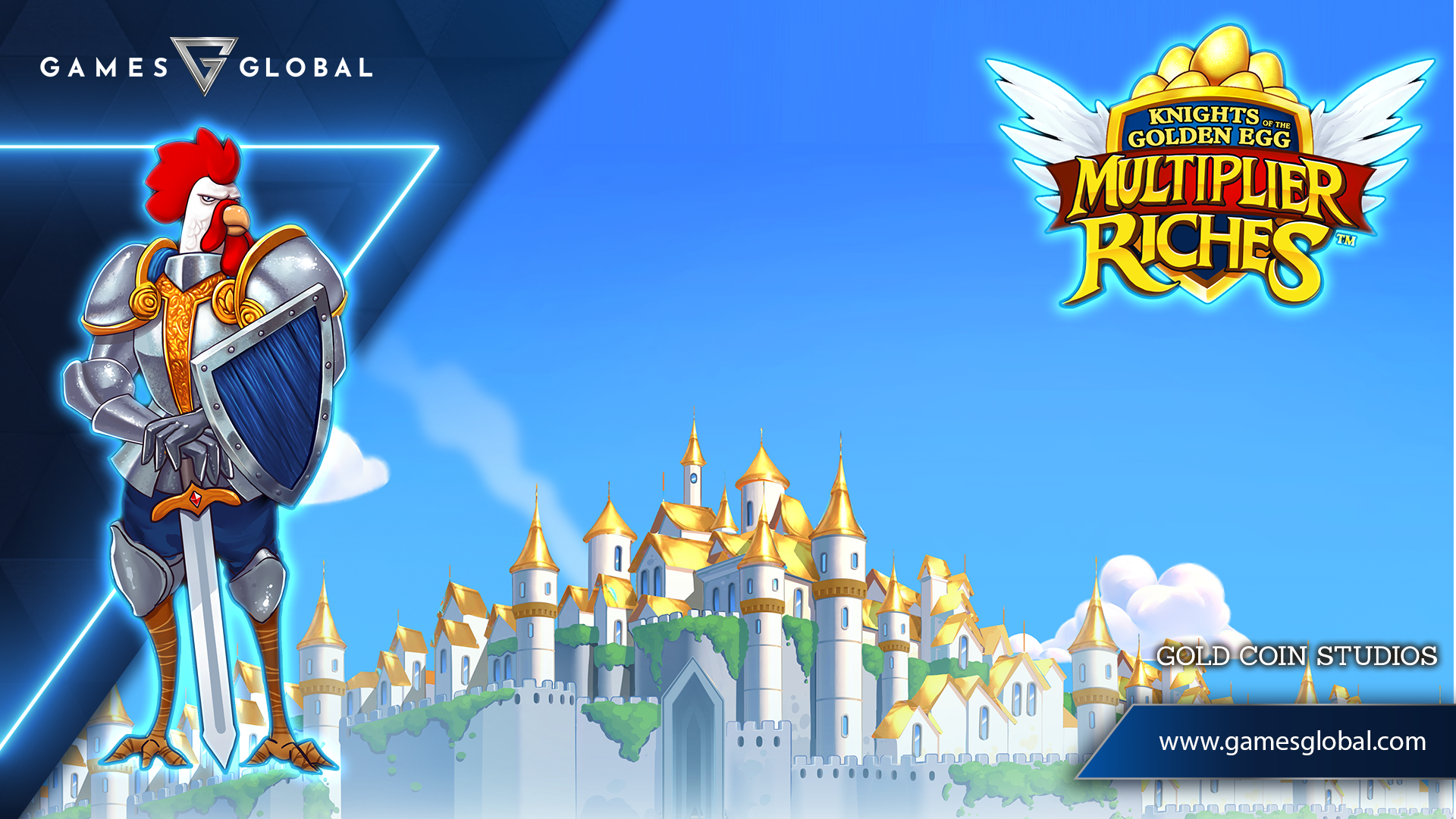 Marketing Assets for Gold Coin Studios.
Created with art assets by the main game artist.