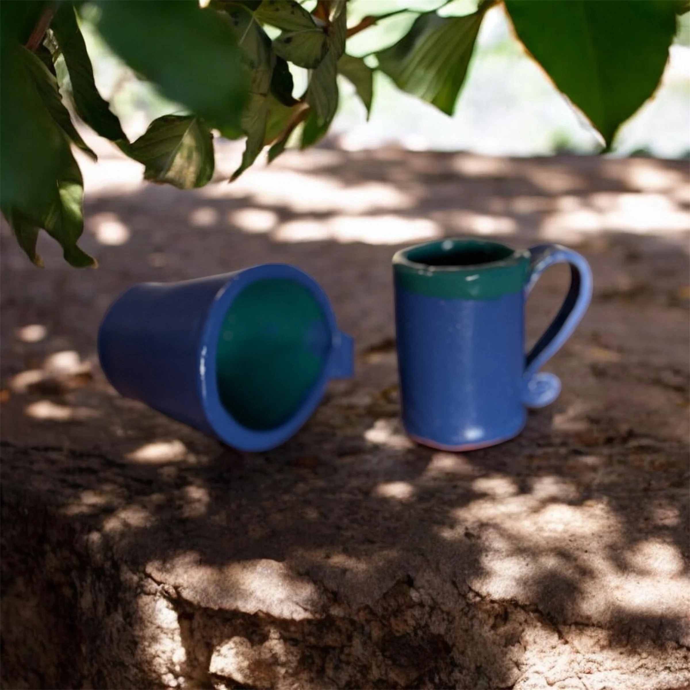 Indigo Duo Handmade Mug Set