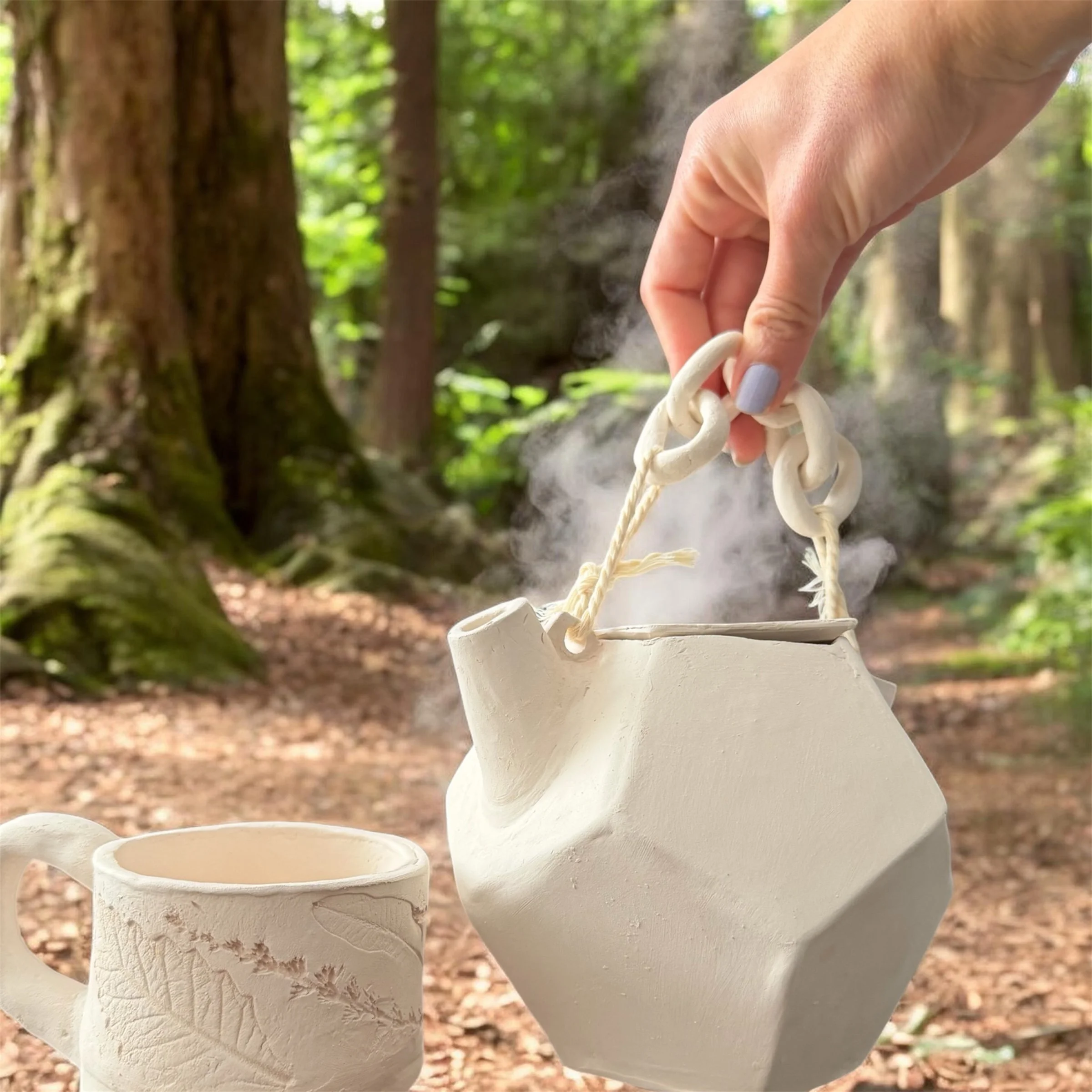 HexaBloom Teapot & Mug Duo