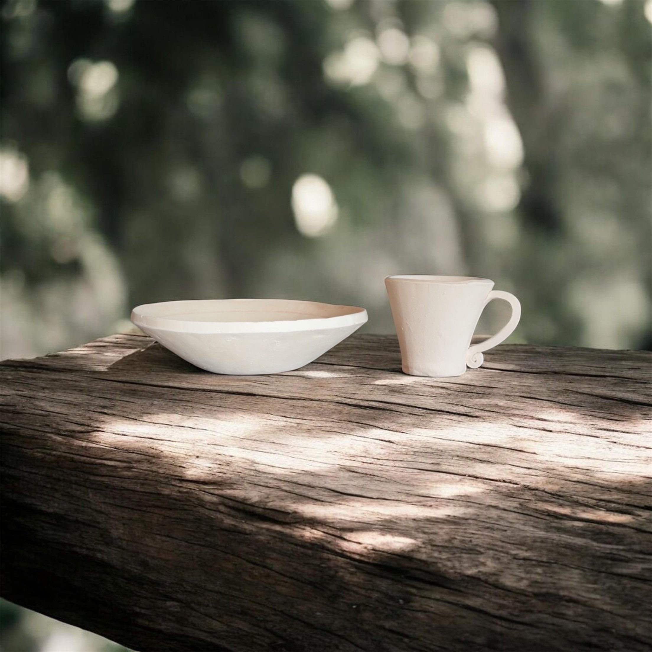 Minimal Stoneware Bowl & Mug Set