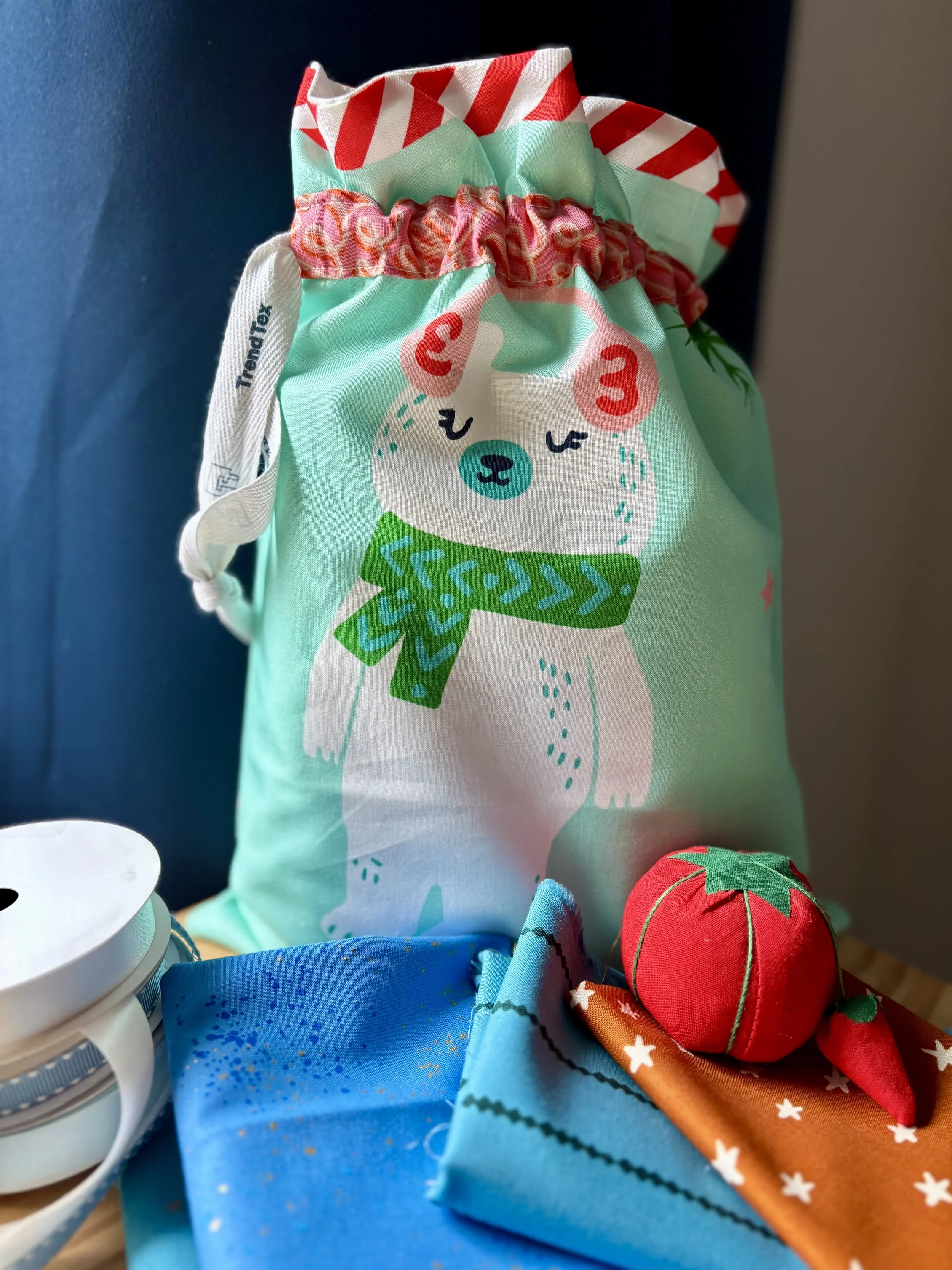 Reusable Drawstring Gift Bag Tutorial