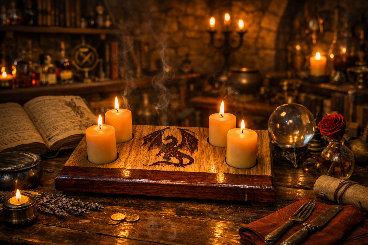 Dragon candle holder