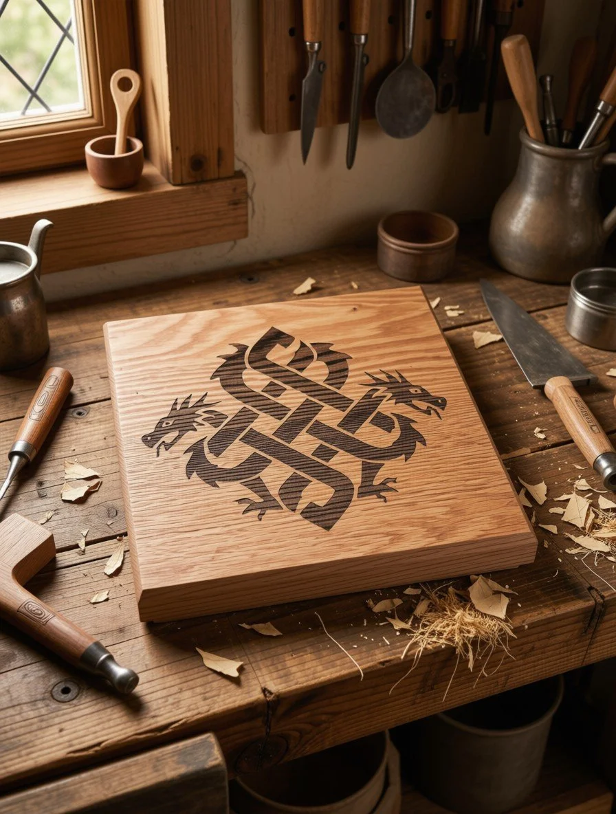 Double headed dragon Celtic Trivet