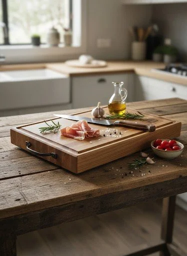 This handmade carving board looks awesome in any kitchen