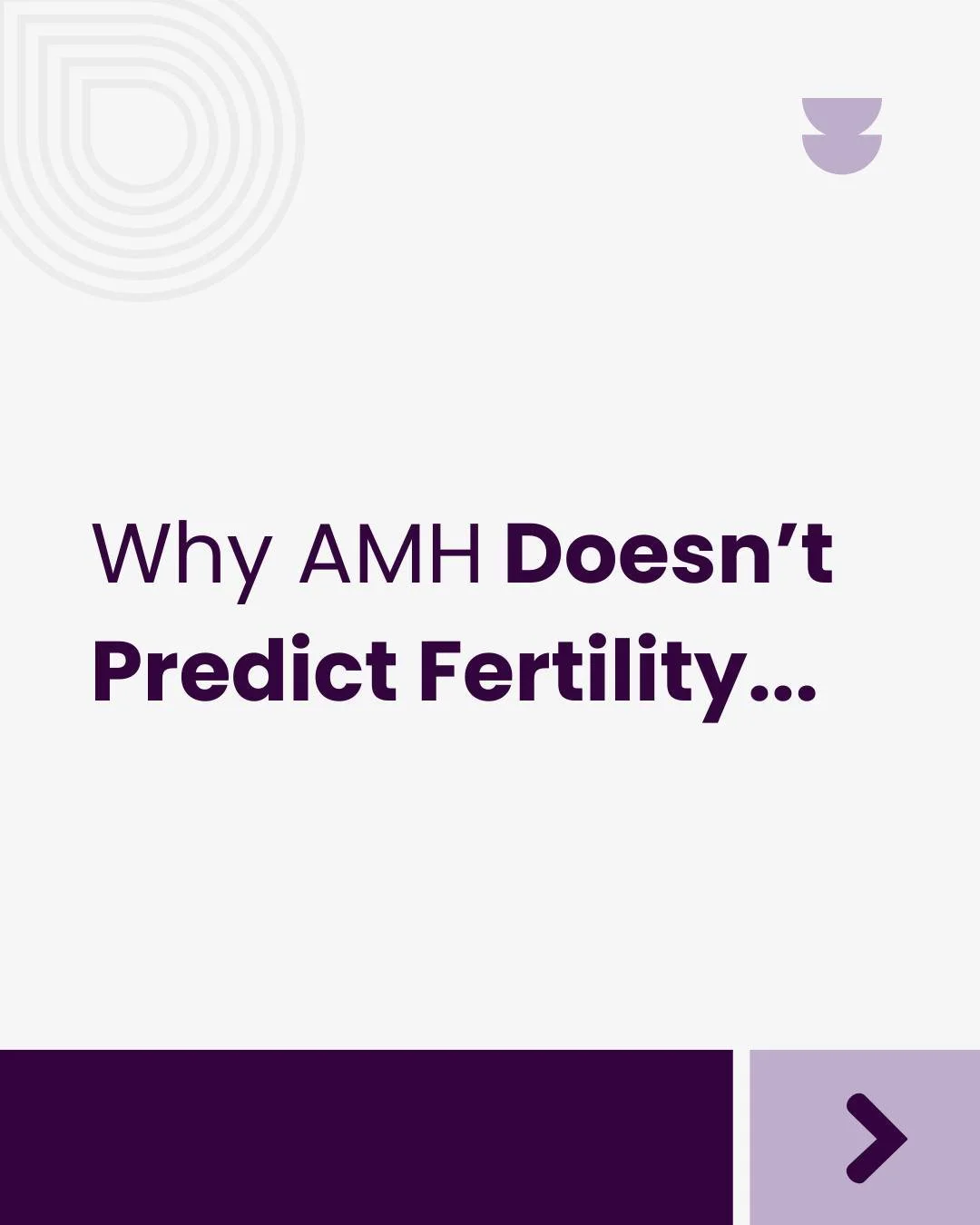 AMH is often misunderstood.

While AMH can help estimate ovarian reserve, it does not predict whether or how easily someone will get pregnant on their own. 

#AMH #FertilityFacts #ReproductiveHealth
#WomensHealth