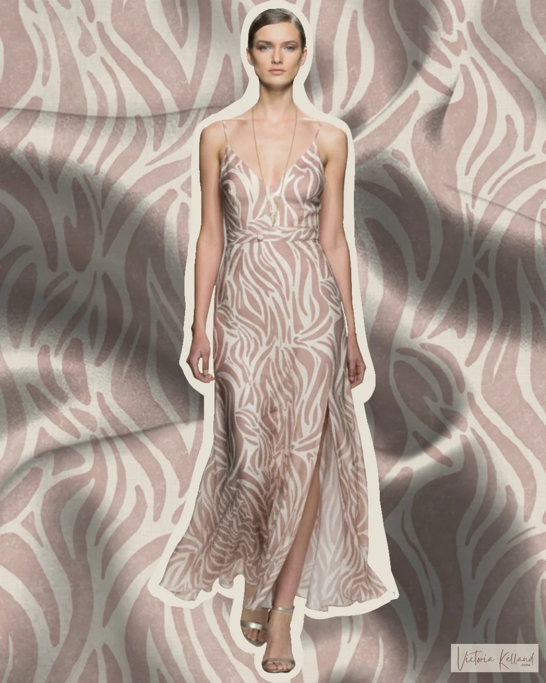 Pink Zebra Stripe Pattern in a watercolour effect, as part of my Animal Kingdom Collection. Available to license. 