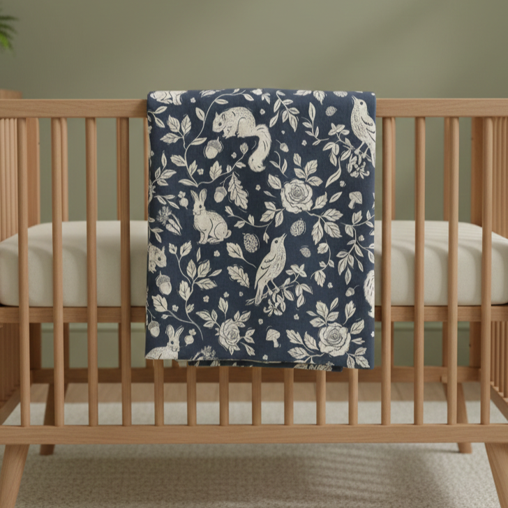 Woodland animal print fabric homewares & nursery wallpaper