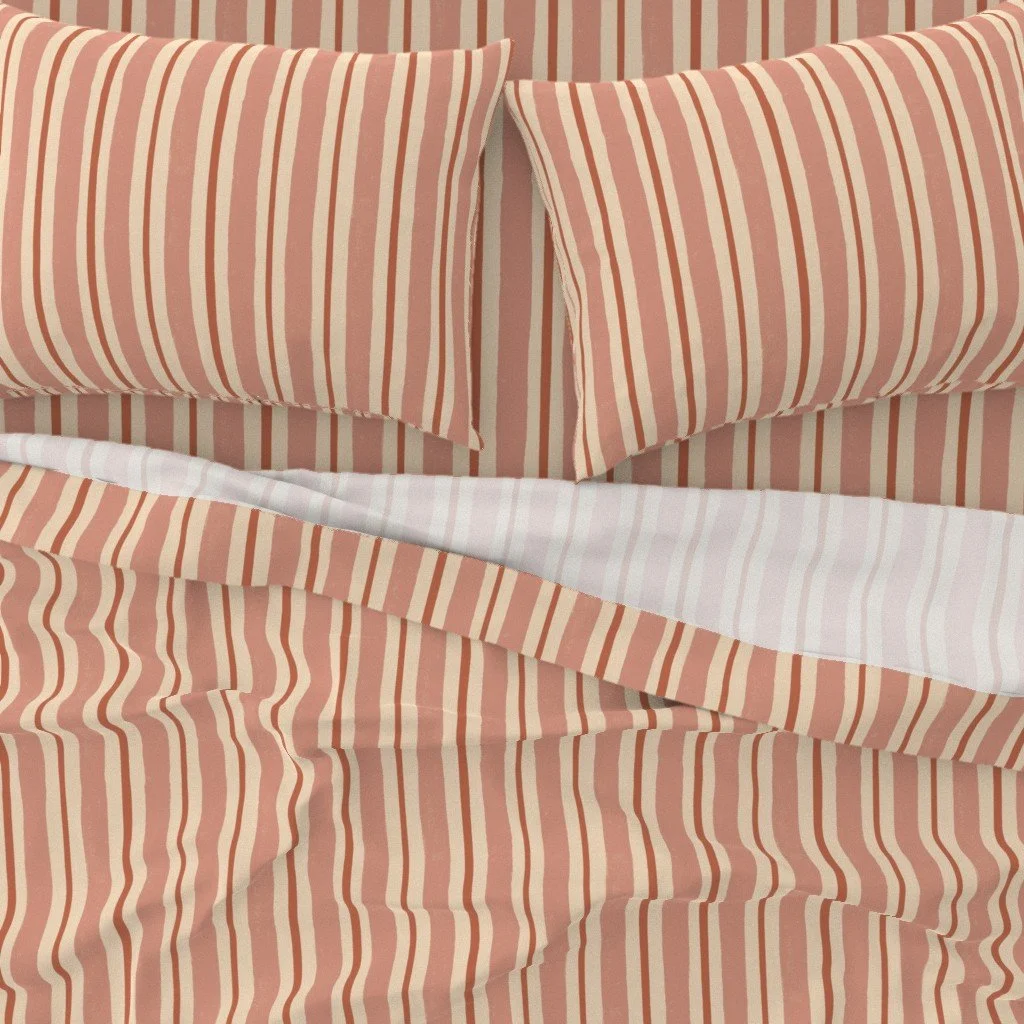Striped bedding, fabric & wallpaper 