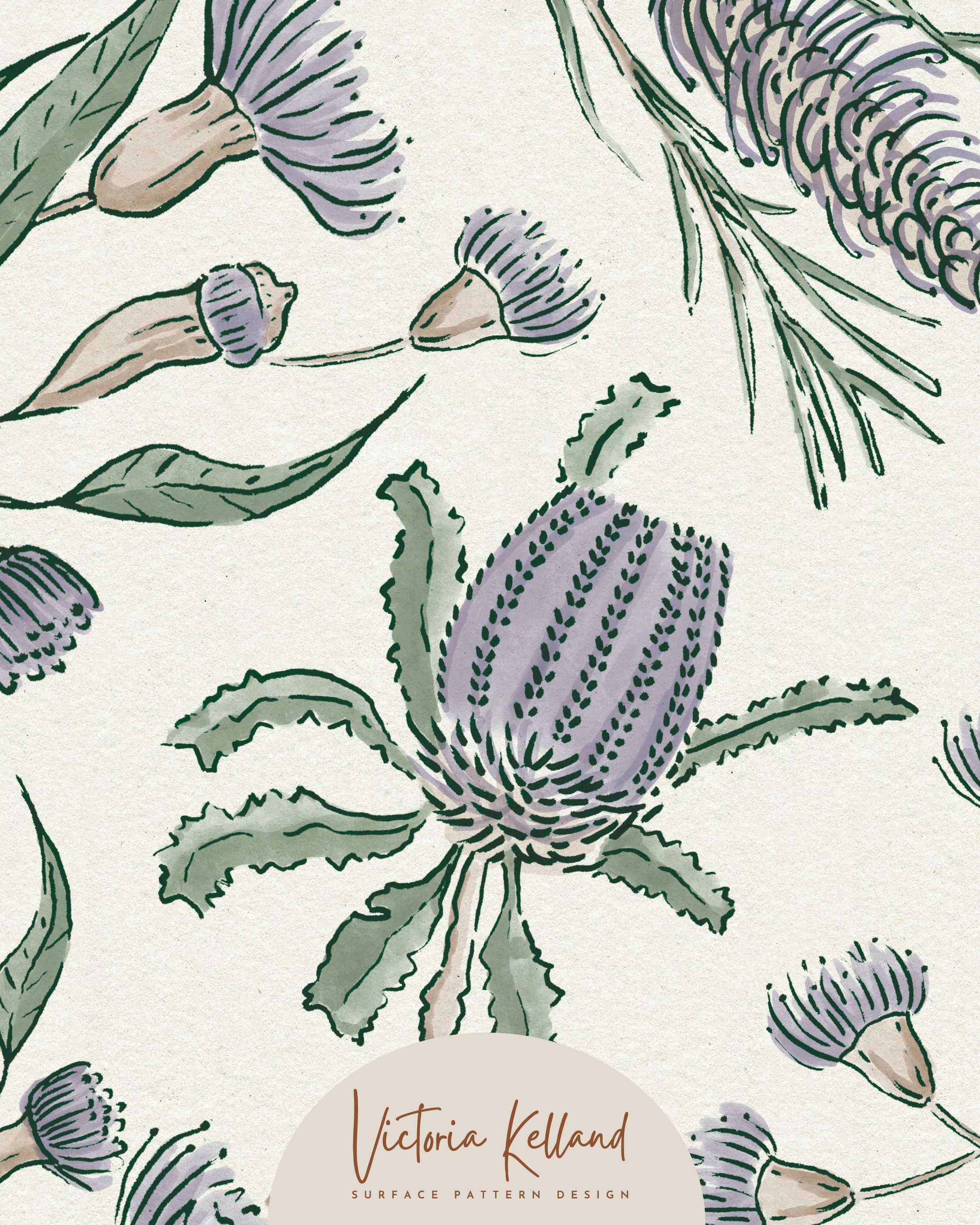 Australian Botanical Floral (Banksia)