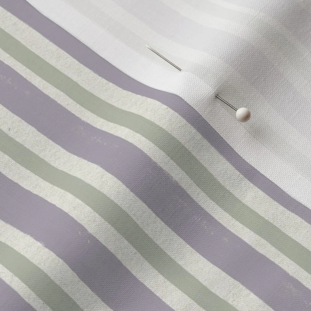 Lilac Painterly Pin-Stripe Print