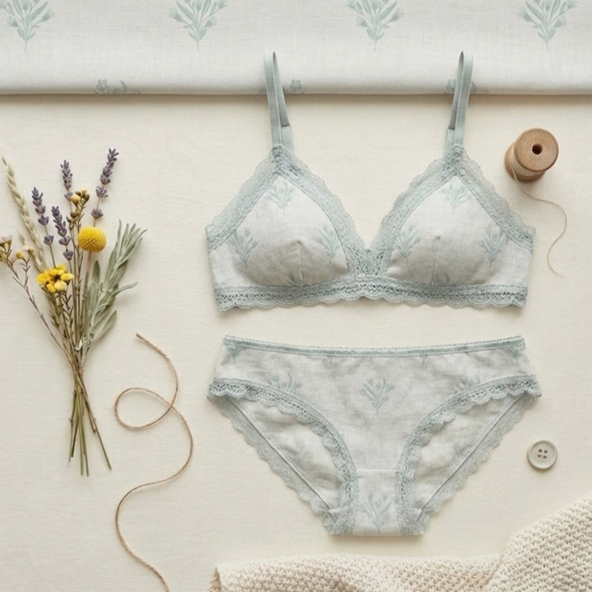 lingerie print design for licensing from print design studio Victoria Kelland, a Patternbank Designer