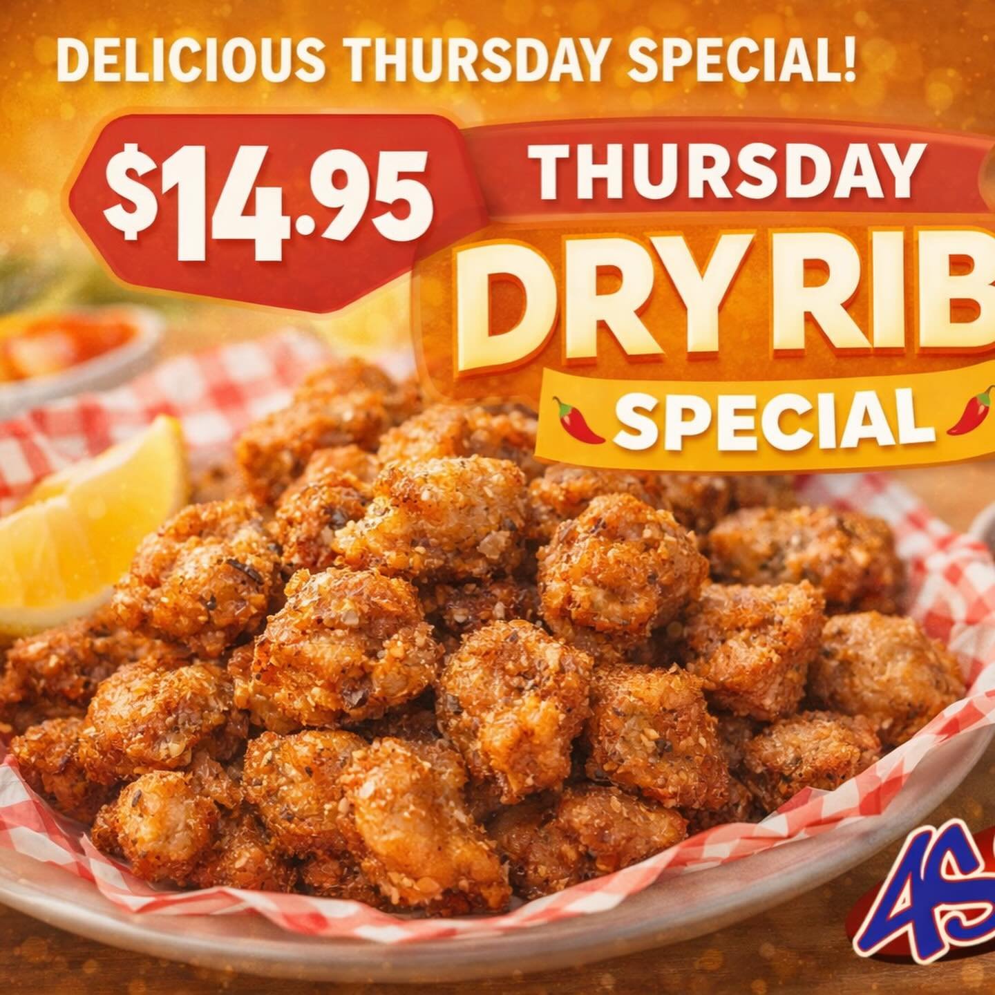 The action keeps heating up 🔥

It&rsquo;s a terrific Thursday at 4Seasons with our fabulous boneless dry ribs and Caesars on special all day.

We&rsquo;ve got 14 NHL games on tap, with the Oilers vs. Stars featured on the big screen. The Players Cha