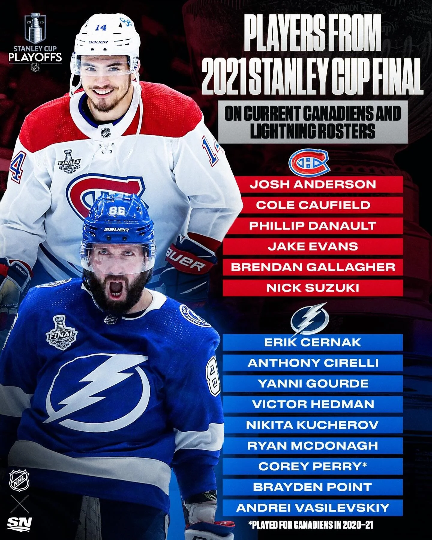 If you love sports, you&rsquo;re going to love this amazing Sunday at 4Seasons! 🏒🔥

The Habs begin their quest against the Lightning with a 3:45pm puck drop. Big Screens. Big Sound. GO HABS GO! 🇨🇦

Of course, we&rsquo;ll have all the NHL and NBA 