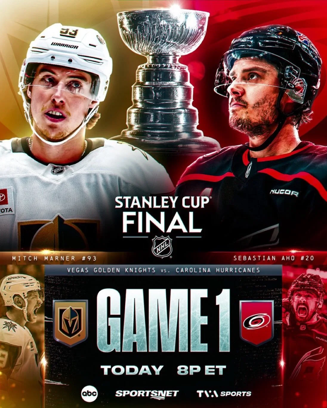 🏒 The Stanley Cup Final begins tonight! Can the Carolina Hurricanes capture their 2nd Stanley Cup in franchise history, or will the Vegas Golden Knights hoist their 2nd Cup in just their 9th season? Puck drop 6pm. Big Screens. Big Sound.

⚾ The Blue