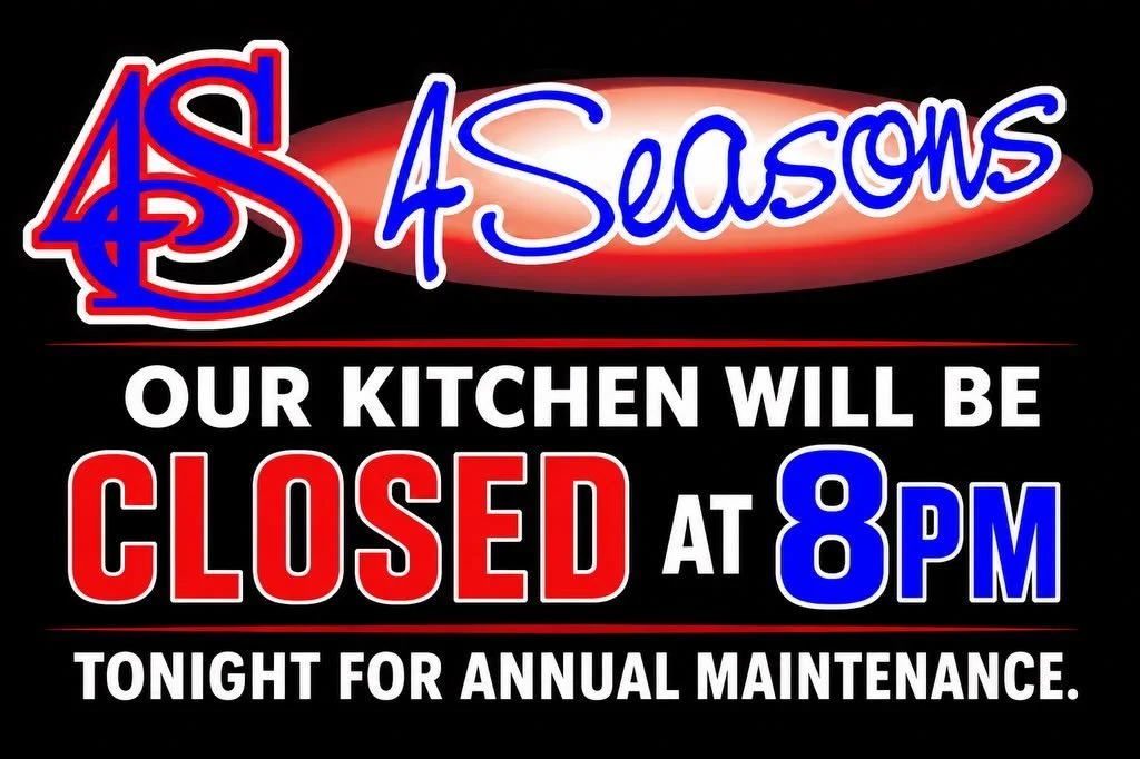 Our kitchen will be closing early tonight at 8pm for maintenance. Come on down early to enjoy our fabulous wings and O16 pints on special. Game 1 of the NBA Finals tip off tonight at 6:30pm. Jays visit Atlanta plus all the MLB action on our huge vide