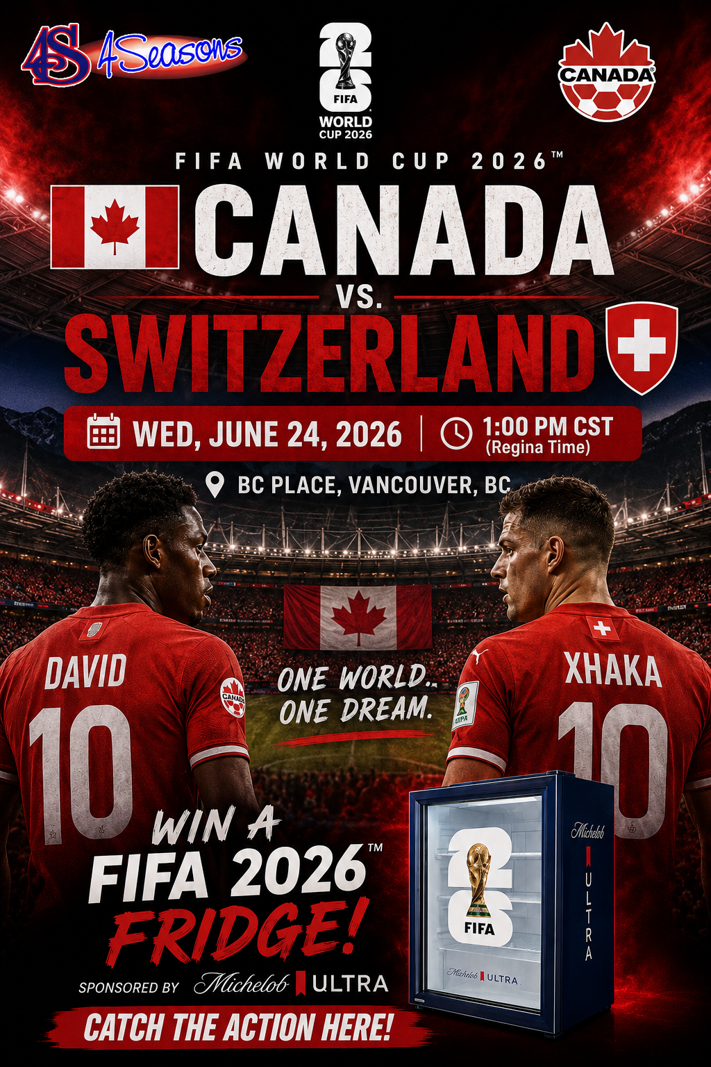 CANADA vs SWITZERLAND Wed June 24