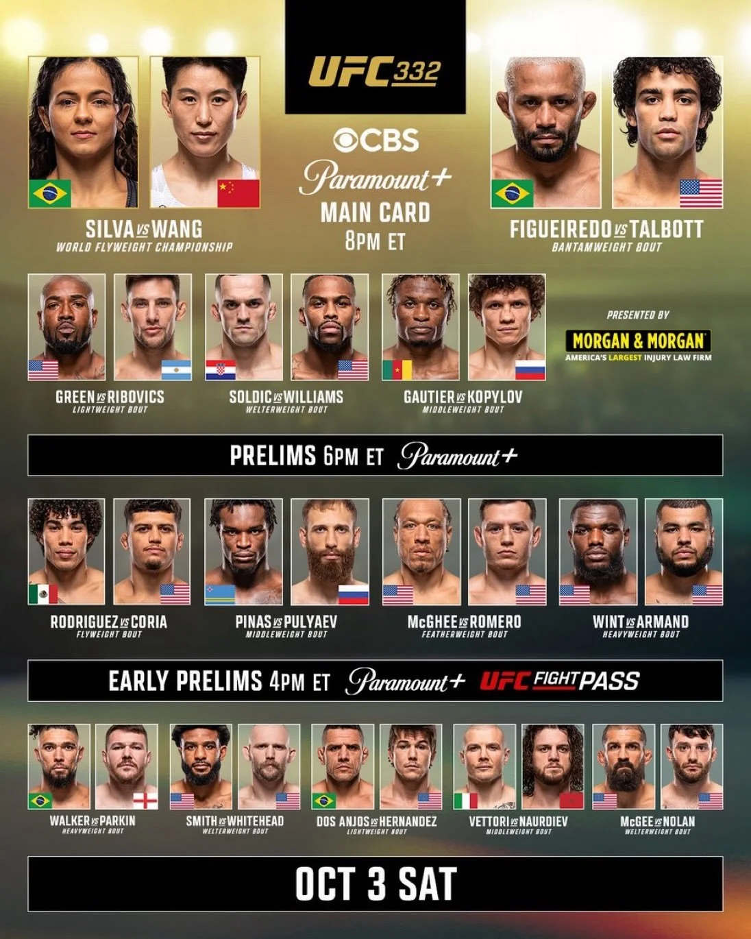 🏒⚾️🏈🥊🍕 If you love SPORTS and our fabulous PIZZA, it&rsquo;s the perfect 4Seasons Saturday!

What a lineup we have for you today:

🥊 UFC 332 &ndash; Silva vs. Wang
Don&rsquo;t forget the SPECIAL START TIMES!
✅ Prelims &ndash; 4 PM
✅ Main Card &n