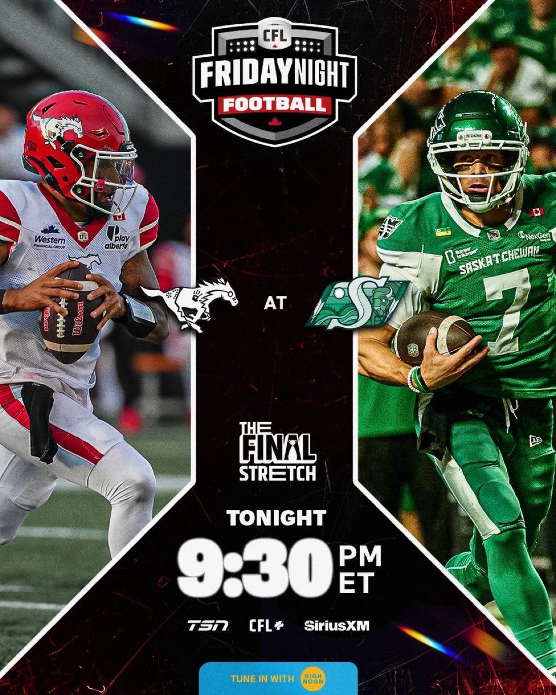 🏈 FRIDAY NIGHT FOOTBALL AT 4SEASONS! 🏈

A HUGE CFL West battle tonight as our Riders take on the Stamps! 💚🏈

The next best place to Mosaic Stadium is 4Seasons!

🏈 Kickoff 7:30pm
📺 Big Screens. Big Sound.
🎁 Thanks to our good friends at Molson,