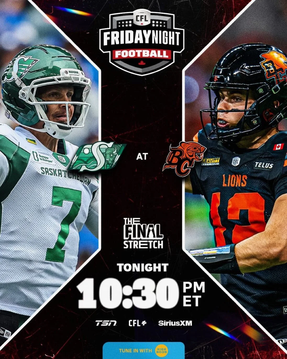 🏈 It&rsquo;s a 4Seasons FOOTBALL FRIDAY! 🏈

A HUGE night for the Riders! 💚🏈

The Riders can take a massive step toward clinching a playoff spot &mdash; and strengthen their position for a HOME PLAYOFF GAME &mdash; with a big win over the Lions to