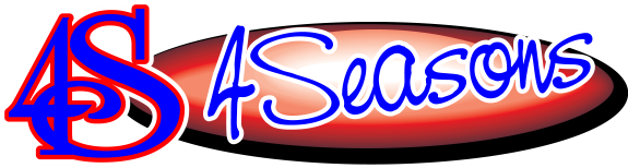 Logo for 'AS 4 Seasons' with stylized text and a swoosh design.