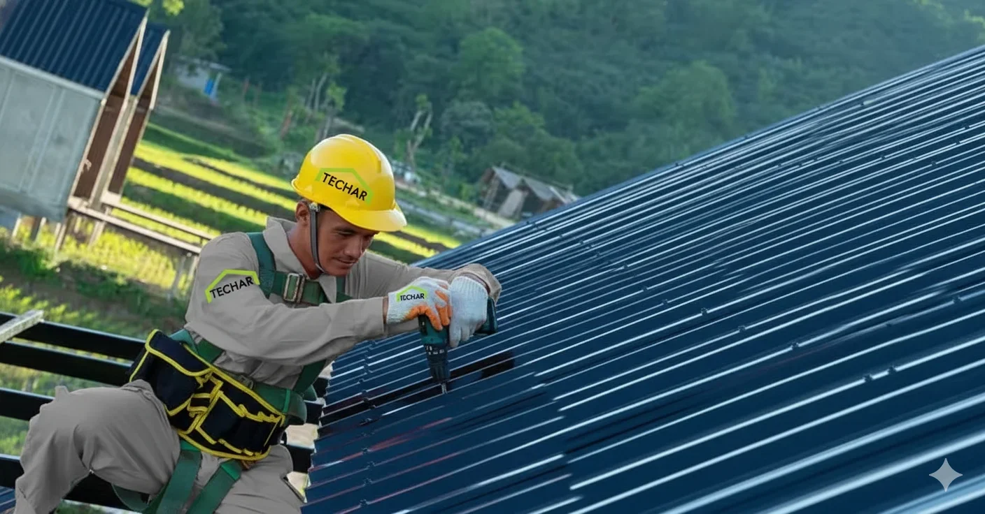 Instalación de techos de uso Agropecuario.