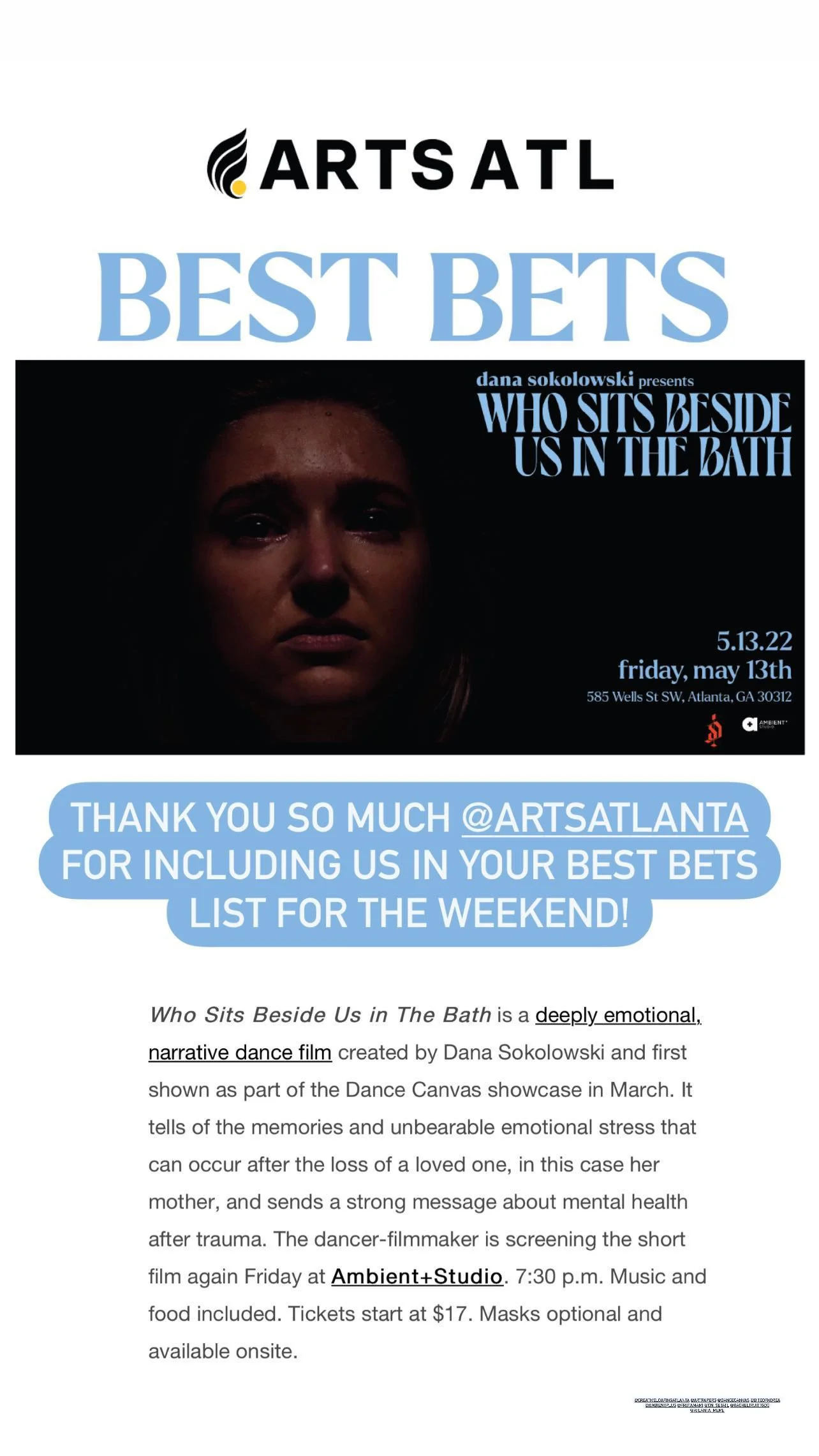 Arts ATL Best Bets Dance Film