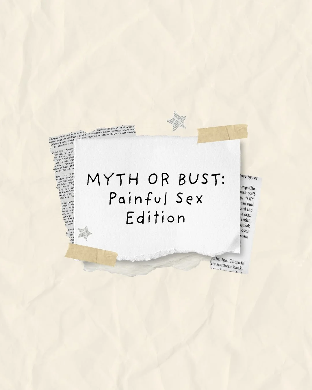 Myth or Bust: Painful Sex Edition

Myths are for mystical creatures, not your pelvic floor 🙂&zwj;&harr;️

Better press starts with the facts 🗞️ 

#pelvicpain #painfulsex #sextherapy #couplestherapy #thepelvicpress