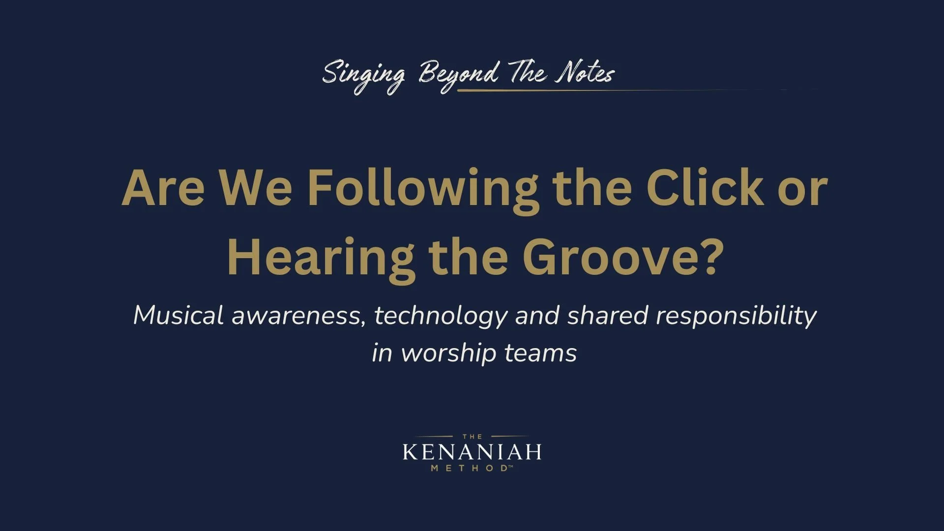 Are We Following the Click or Hearing the Groove?