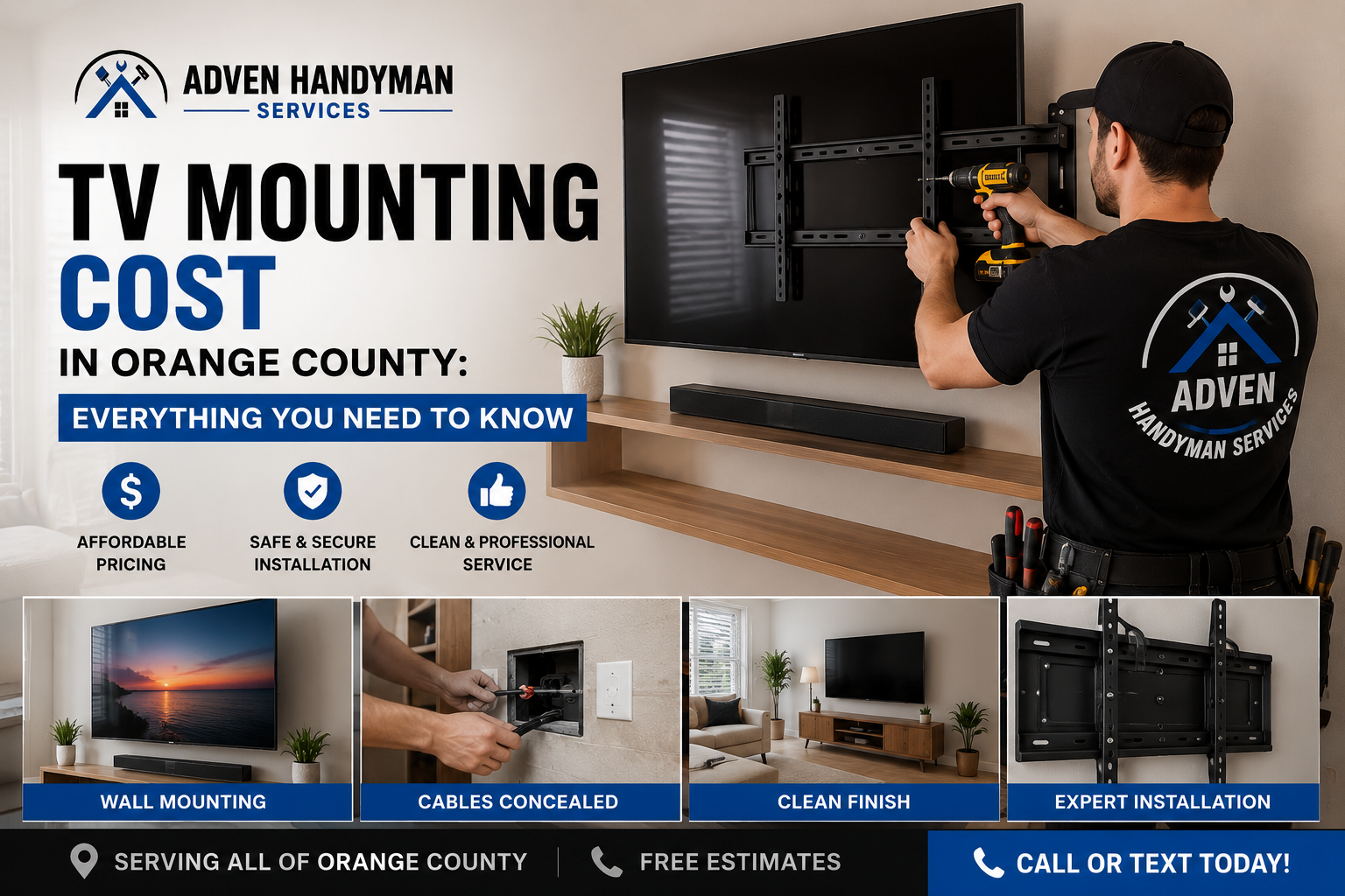 How Much Does TV Mounting Cost in Orange County?