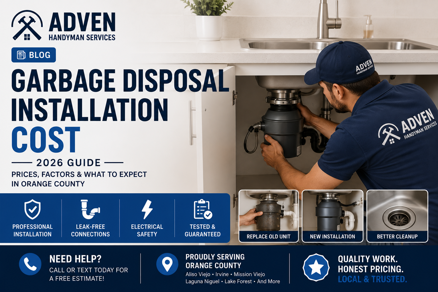 Garbage Disposal Installation Cost in Orange County