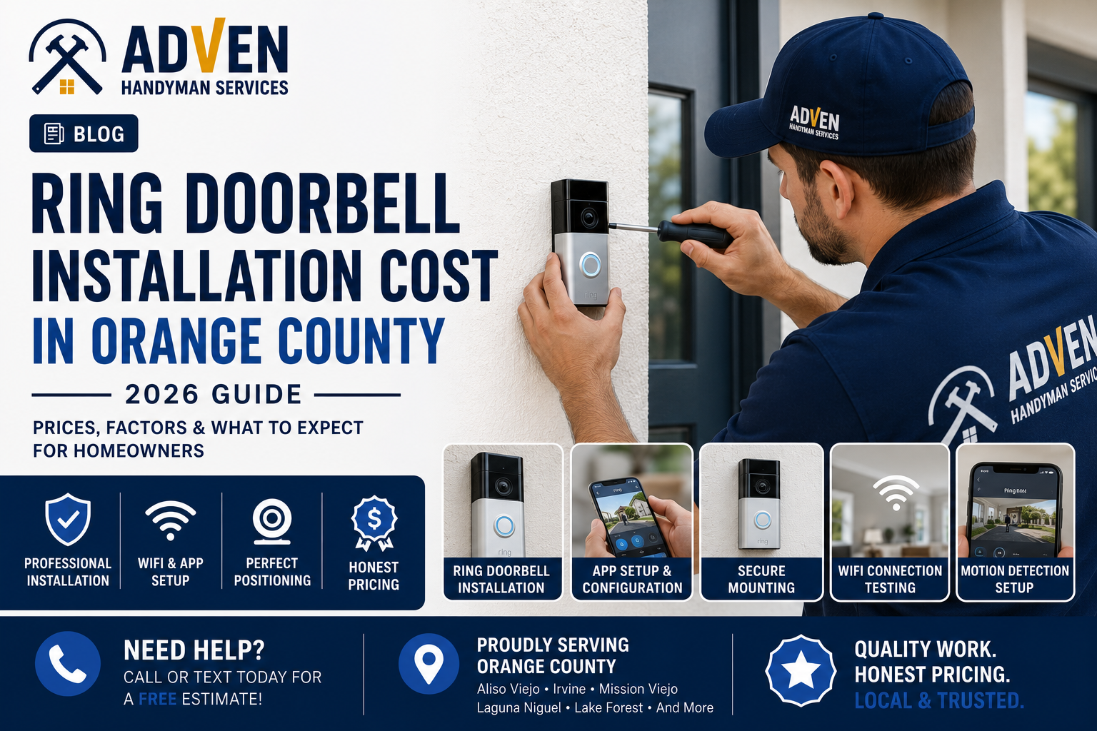 Ring Doorbell Installation Cost in Orange County (2026 Guide)