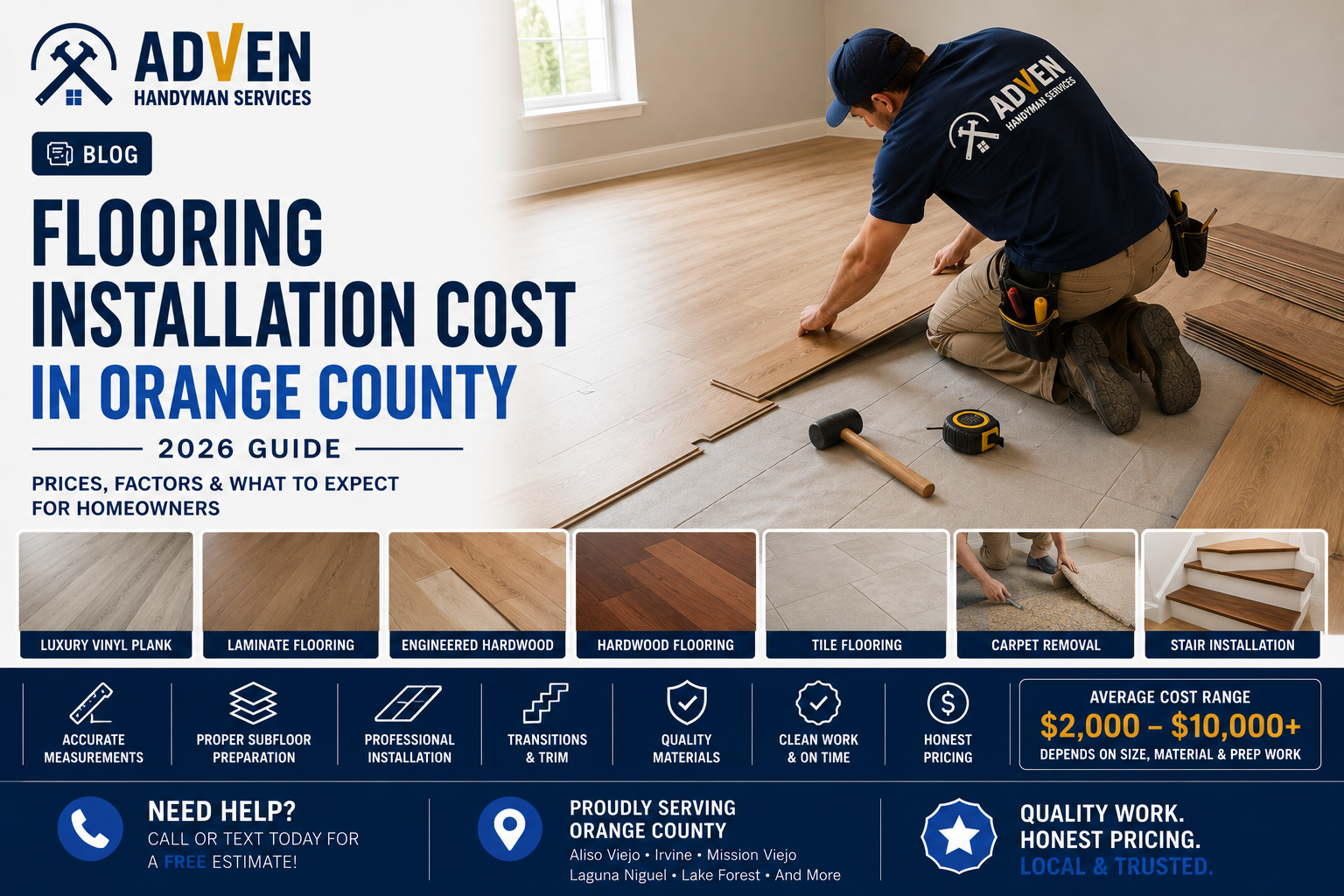 Flooring Installation Cost in Orange County (2026 Guide)