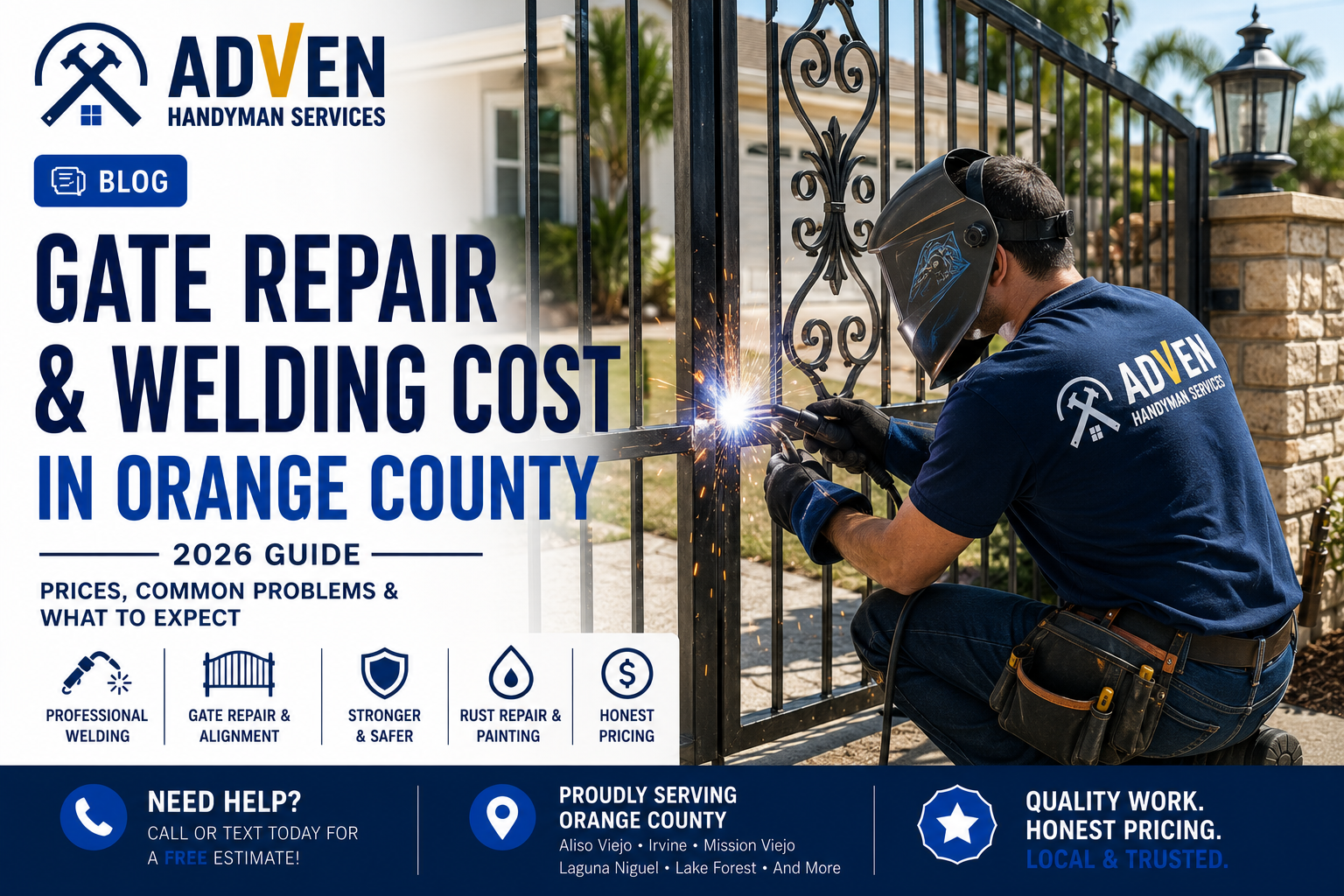 Gate Repair &amp; Welding Cost in Orange County