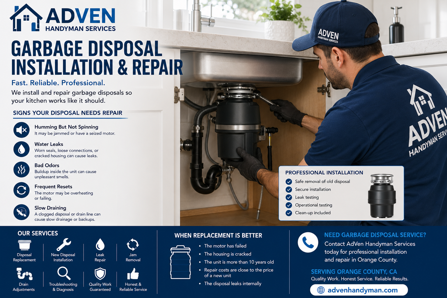 Garbage Disposal Installation &amp; Repair: Common Problems and Professional Solutions